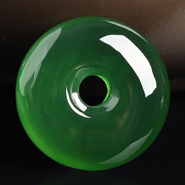 珍藏級-岫玉平安扣吊墜女男款 帝王祖母綠蛇紋玉 玉石項墜 可DIY