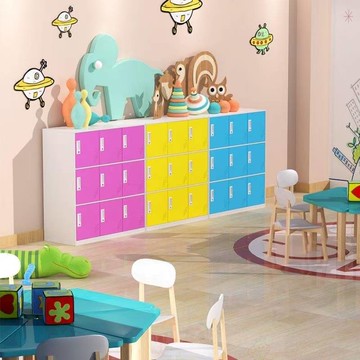 文件柜學生宿舍彩色帶儲物柜更衣柜鐵皮鎖學校書包教室員工收納