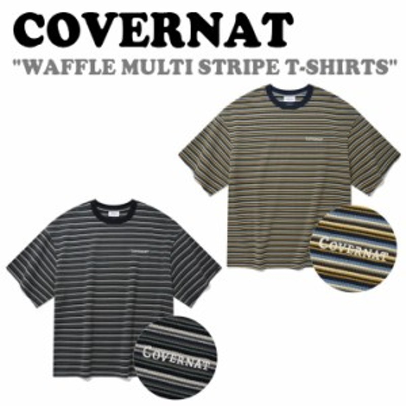 カバーナット 半袖Ｔシャツ Covernat WAFFLE MULTI STRIPE T-SHIRTS ...