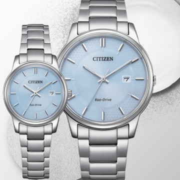 CITIZEN星辰 PAIR 情侶對錶 光動能對錶 BM6978-77L + EW2318-73L