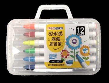 成功可水洗點點彩色筆