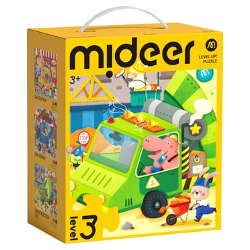 mideer 益智升級拼圖系列 LEVEL3  89片  城市交通  1盒