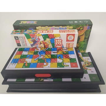 磁性摺疊蛇梯棋 蛇棋 桌遊 親子棋 玩具