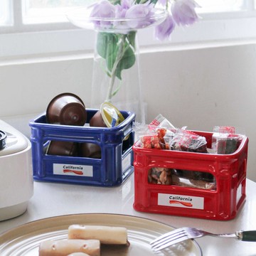 【新品】加州配色陶瓷小物籃 日常收納 × 桌面風格提案