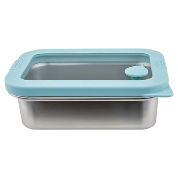 MiyAco 米雅可 輕&漾 316不鏽鋼玻璃蓋保鮮盒 耐腐蝕 耐酸鹼 可微波爐 烤箱加熱  1個