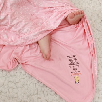 雙層被毯 0~36個月 80 x 100cm 竹纖維  宇宙粉