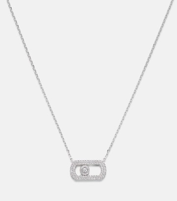 Messika So Move 18kt white gold chain necklace with diamonds