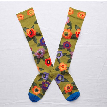 法國Bonne Maison Bronze Flower青銅花及膝襪SO9-01