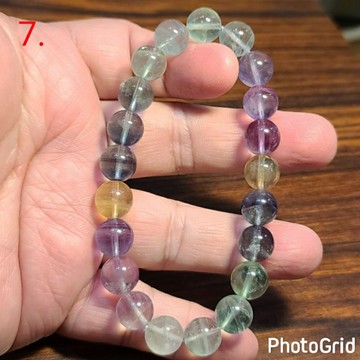 螢石 彩螢石 暖宫石 手鍊 手環 手珠 10mm+ 天然❤水晶玉石特賣 #C354-3