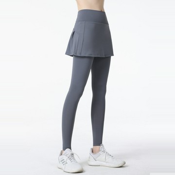 【巴黎精品】現貨+預購 女瑜珈褲運動長褲居家健身瑜珈服親膚透氣速乾-緊身高腰防走光假兩件女褲子a1jn2