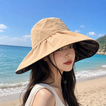 現貨防曬帽子 黑膠防曬遮陽帽·抗UV 大帽簷·太陽帽漁夫帽 遮陽帽圓頂帽·女生帽子