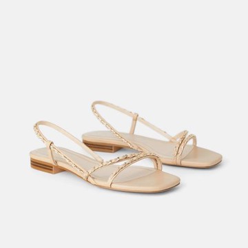 2025西班牙春夏網紅鏈條百搭法式羅馬涼鞋ins波西米亞平底鞋