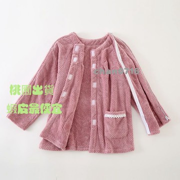 臺灣出貨✨秋冬加厚護理服病號服珊瑚絨上衣一片式拉鏈全開穿脫方便臥床骨折護理服 病號服 病人服 住院服 手術服
