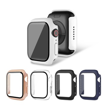 Timo Apple Watch 44mm 二合一全包覆 鋼化玻璃+防摔錶殼保護套