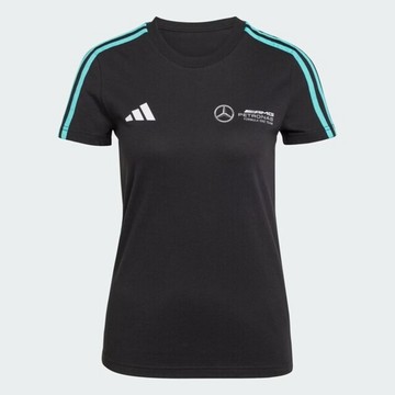 Adidas 愛迪達 Mer Dna Tee W JV5424 女 T恤 運動上衣 休閒短袖 黑 純棉 F1賽車