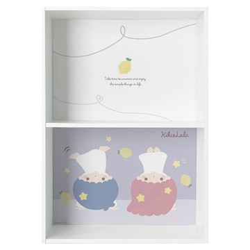 收納王妃 三麗鷗雙層空櫃 倒頭栽系列 二層木空櫃  檸檬雙星仙子 白色  42.5 x 29.5 x 60cm