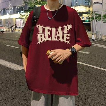 短袖t恤男夏季2024新款美式潮流寬松重磅純棉ins潮牌半袖體恤衣服