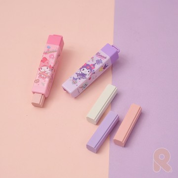 三麗鷗｜方型推式橡皮擦筆&補充蕊  美樂蒂 布丁狗 大耳狗 橡皮擦 筆型橡皮擦 擦布 文具用品 NP634
