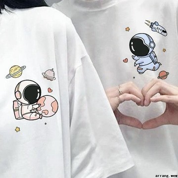 【小眾設計感】夏日卡通短袖T恤 不一樣情侶裝 夏裝季短袖 2024新款 網紅ins roora潮流t恤 短袖t恤女 情侶