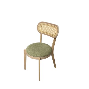 直人木業-UNA日系山毛櫸木仿藤餐椅-墨綠