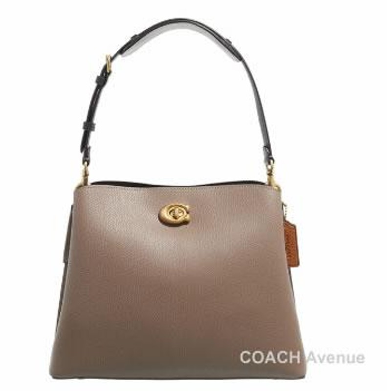 COACH ウィロウ ショルダー バッグ カラーブロック ブラス ダーク