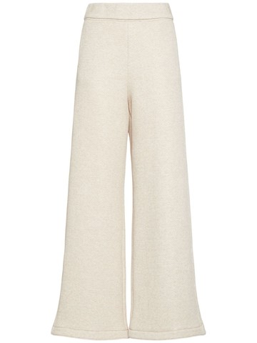 Tay Cotton Blend Jersey Wide Sweatpants