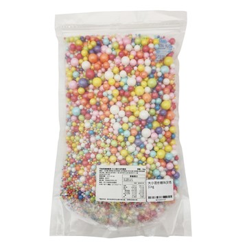 大小混合彩色糖珠  1kg  1個