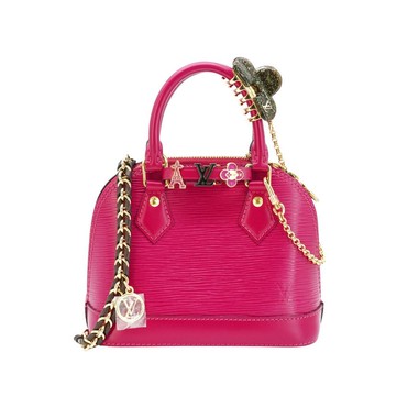 Louis Vuitton 展示品 Alma Mini EPI皮革手提斜背兩用包(M14961-桃紅)