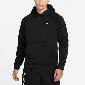 S.G NIKE Pullover Fitness DQ4835-010 黑 白 男款 保暖 寬鬆 刷毛 小勾 連帽上衣