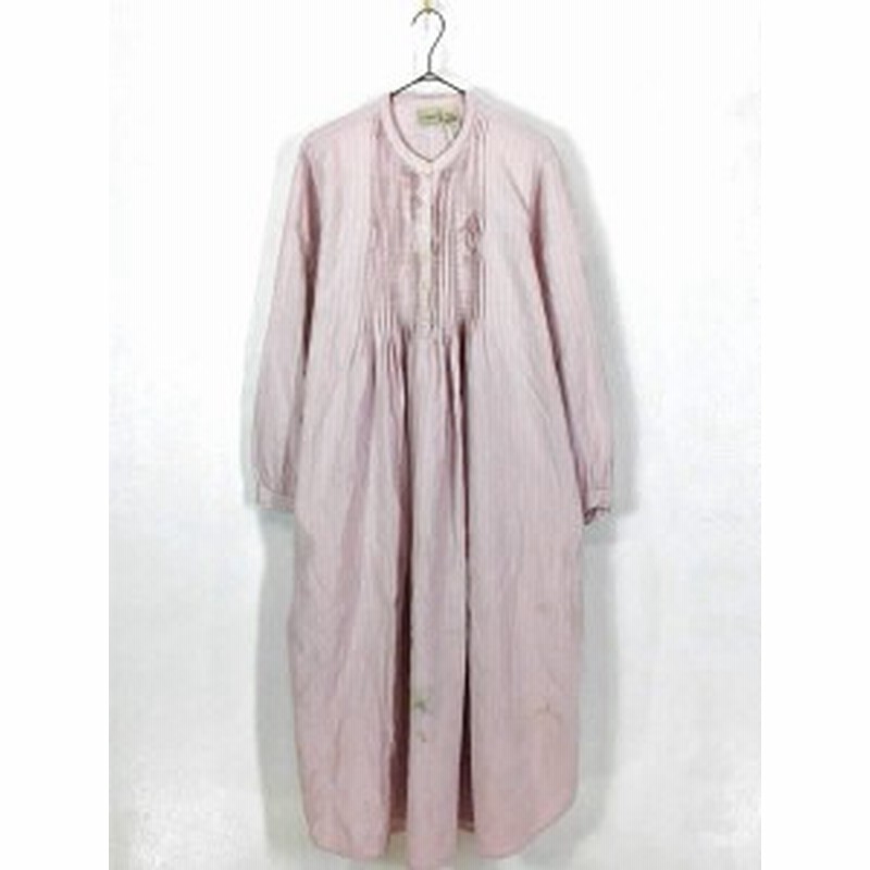 古着 レディース ワンピース L L Bean エルエルビーン ナチュラル コットン ピンタック チロリアン柄 長袖 ワンピース ピンク L 古着 通販 Lineポイント最大1 0 Get Lineショッピング