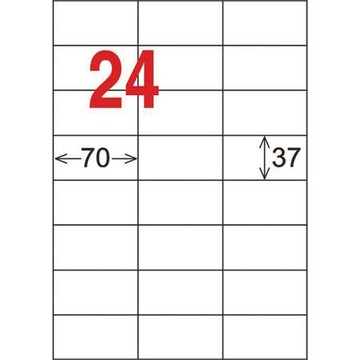 龍德三用列印電腦標籤/LD-802-W-A/白色/24格/105張/盒