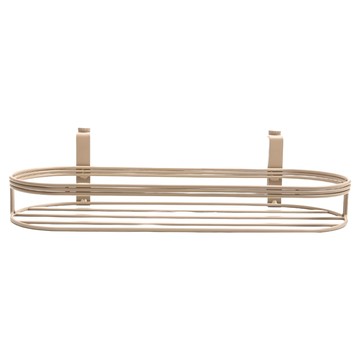 HOLA 和樂家居 奧可利欄杆鐵線花架三盆款 47 x 16 x 11cm 1.8kg  杏色