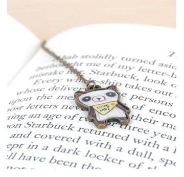 LOVE me 黑白熊 書籤