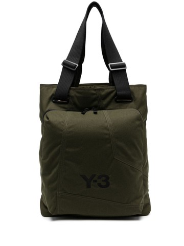 Y-3 - zip-pocket tote bag - men - Polyurethane/Recycled Polyester/Recycled Polyester - One Size - Green