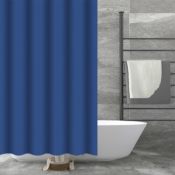 Polyester 防霉浴簾 深藍