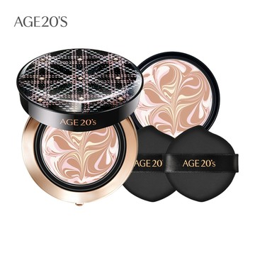 【AGE20'S】鉑金奢華光綻爆水粉餅 SPF50+/PA++++ (亮白色/1殼2蕊) 14gx2 (效期20290610)