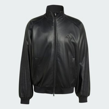 Adidas 愛迪達 Sta Lthr Jkt KV5924 男 立領外套 運動外套 皮外套 休閒穿搭 黑