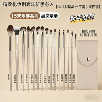 臺灣出貨✨鎏金新手必備全妝滄州軟毛化妝刷眼妝暈染臥蠶刀鋒眼線細節眼影刷✨好物甄選