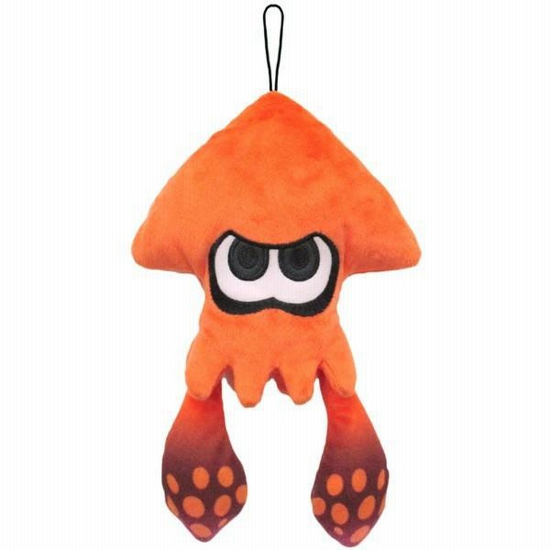 オレンジ色のイカのぬいぐるみストラップ イカ ぬいぐるみ (マスコット) S オレンジ スプラトゥーン