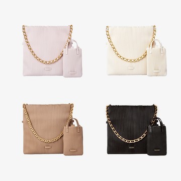 S'AIME 5WAY百褶摺疊流浪包(附手機包) 多功能包 斜背包 肩背包 外出小包 手拿包