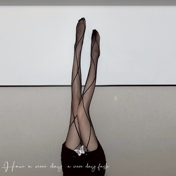 網紅黑色絲襪女夏季性感黑絲美腿漁網襪透視JK襪外穿菱格連褲襪子