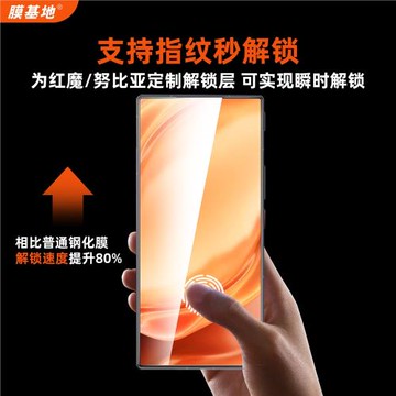 膜基地適用于努比亞z80ultra無白邊鋼化膜8spro非全屏紅魔11Pro+電鍍防指紋z70ultra全膠高清z60手機膜10Pro