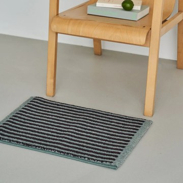 【平輸品】[Ritten] 韓國設計師品牌｜生日禮物｜感謝禮｜閨蜜禮｜紀念禮｜開學禮｜新婚禮｜喬遷禮｜新居禮｜地毯｜地墊 (stripe mintchocolate-40x60cm)