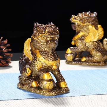 變色茶寵麒麟擺件精品可養茶具茶桌茶臺茶藝精致茶玩個性創意裝飾