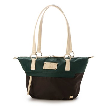 LA BAGAGERIE 防潑水兩用肩背包（綠x巧克力）_廠商直送