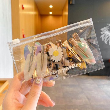 醋酸發夾側邊劉海夾前額邊夾無痕發卡女夏季網紅化妝鴨嘴夾子頭飾