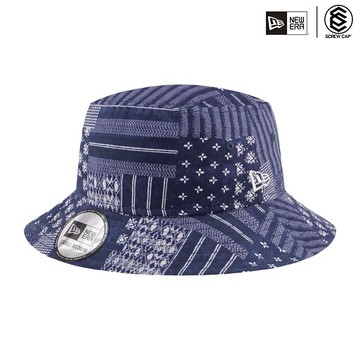 NEW ERA  刺子繡 SASHIKO 水洗 仿舊 刺繡  漁夫帽 平頂漁夫帽 ⫷ScrewCap⫸