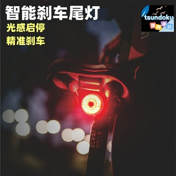 【智能剎車感應】自行車燈 山地車燈 騎行尾燈 警示燈 夜騎燈 USB充電 高亮長續航 防水防震 公路車/山地車通用