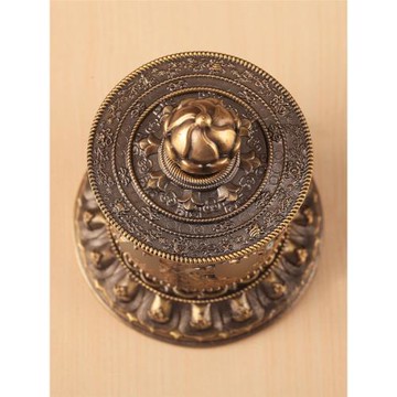 藏式指捻轉輪手指尖式捻轉筒客廳家用浮雕合金手動轉桶辦公室擺件