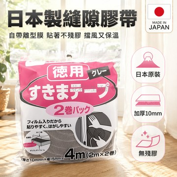 台灣出貨✨ 日本進口窗戶密封條 門窗縫隙防風條 隔音擋風膠貼 門縫止漏膠條 2卷4米裝